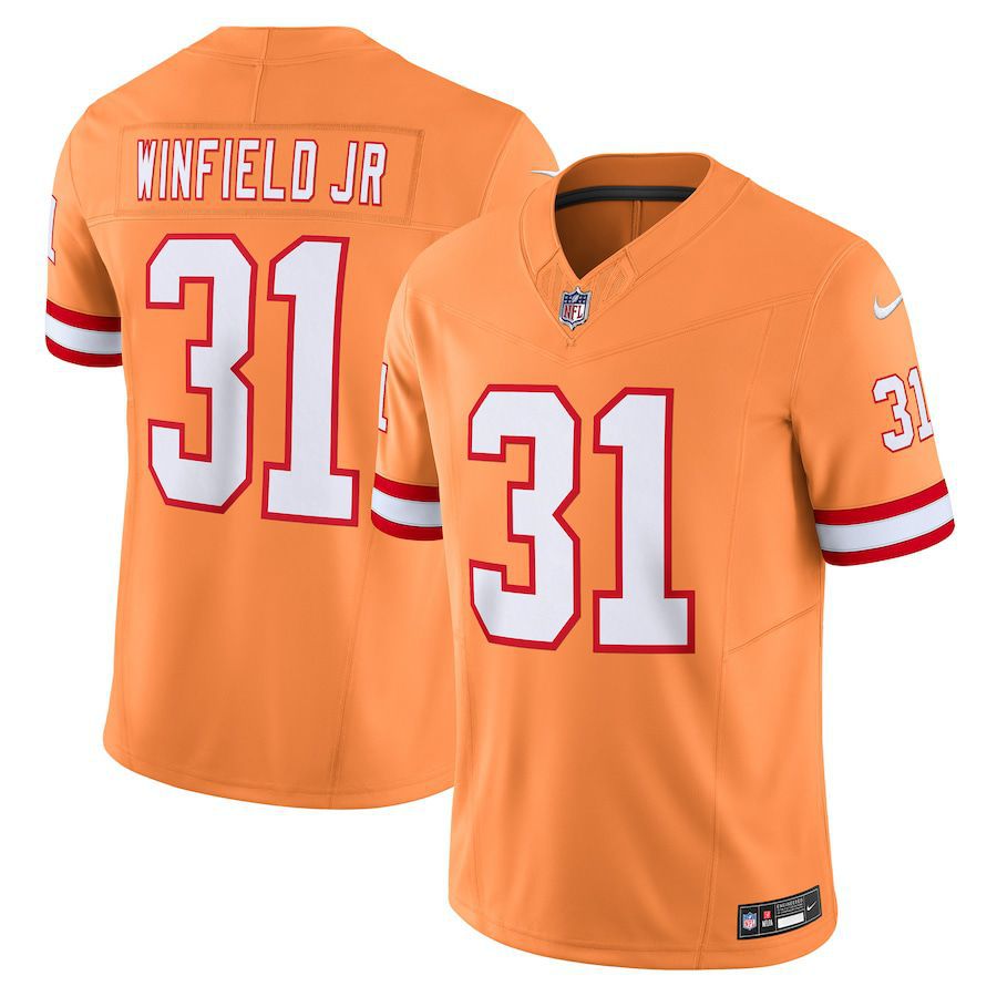 Men Tampa Bay Buccaneers 31 Antoine Winfield Jr. Nike Orange Throwback Vapor F.U.S.E. Limited NFL Jersey